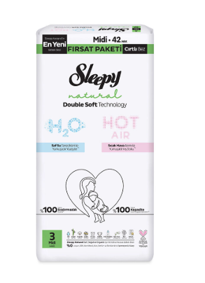 Sleepy 3 Bebek Bezi 42li