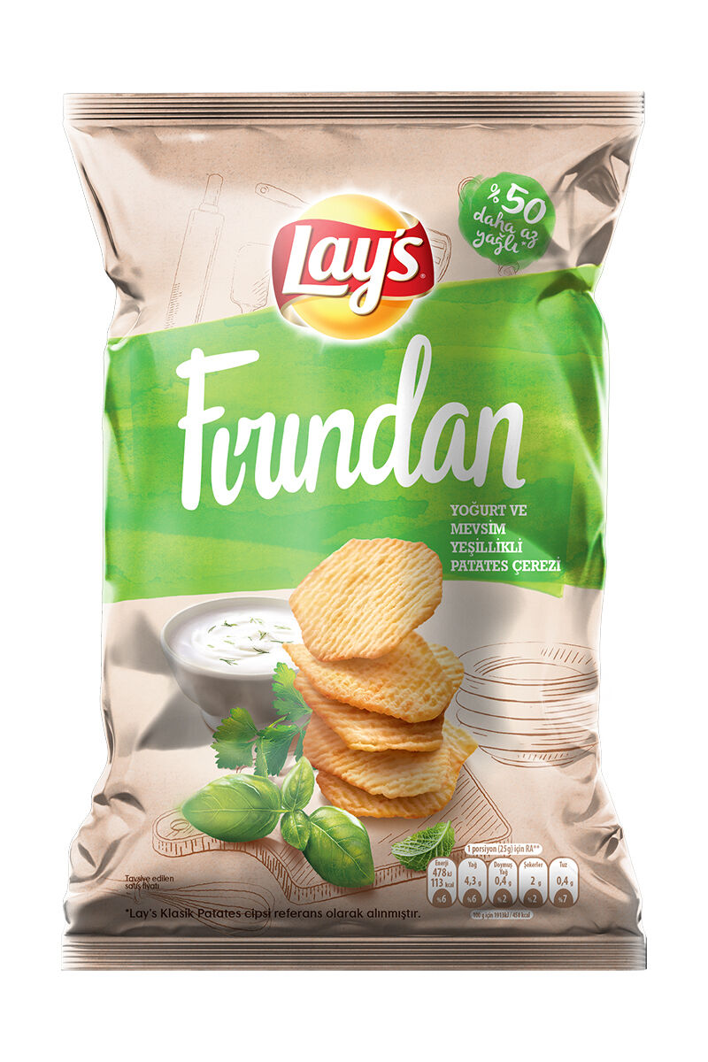 Lays Fırından Yoğurt ve Mevsim Yeşillikli Cips