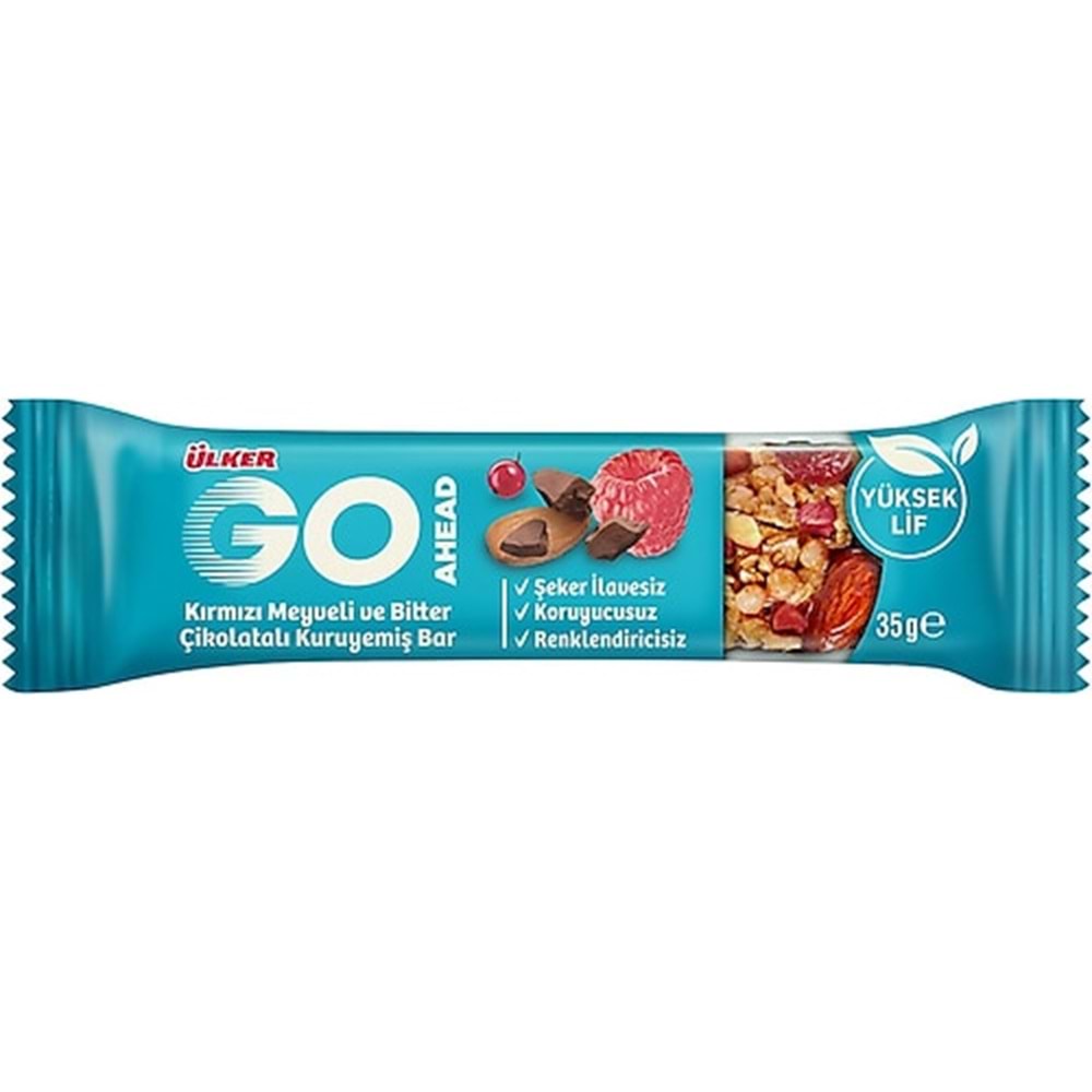ÜLKER GO AHEAD KIRMIZI MEYVE BİTTER ÇİKOLATALI 35 GR