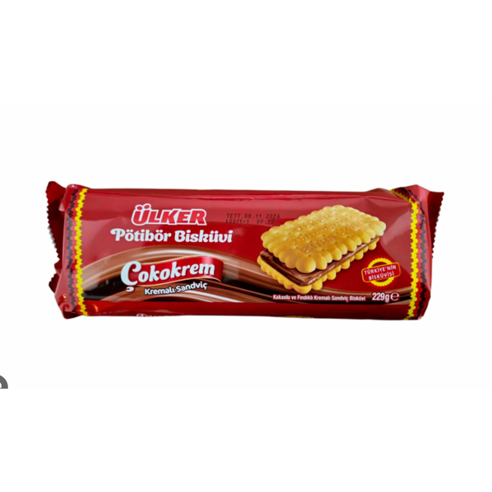 ÜLKER PETİBÖR ÇOKOKREM SANDVİÇ 229 GR