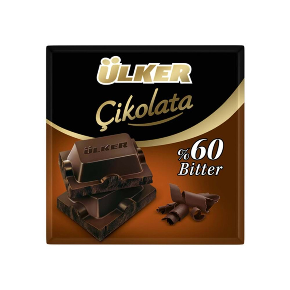 ÜLKER KARE ÇİKOLATA BİTTER 60 GR