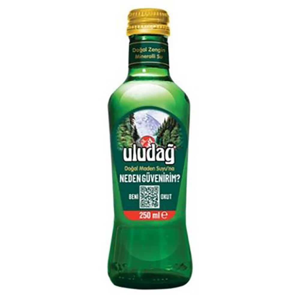 ULUDAĞ 250ML MADEN SUYU SADE ÇEVİR KAPAK