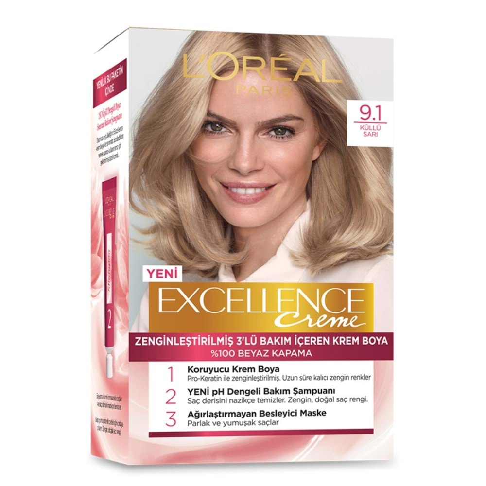 LOREAL EXCELLENCE 9.1 küllü SARI.