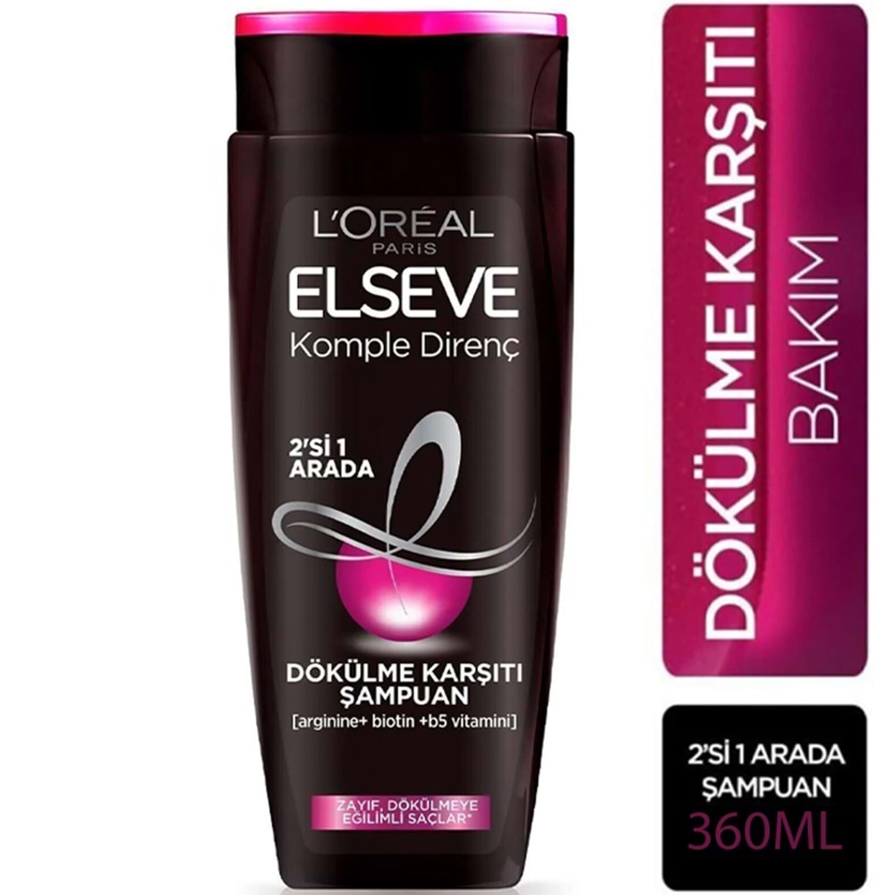 Elseve 390ML 2/1 Komple Direnç Karşıtı Şampuan