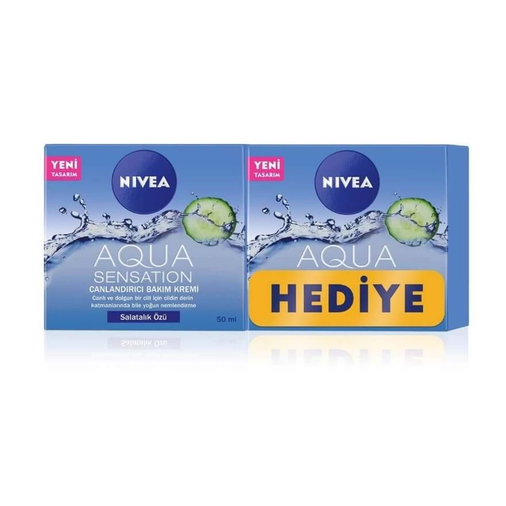 NIVEA AQUA SENSATION CANLANDIRICI BAKIM KREMİ 50 ML+50ML HEDİYE