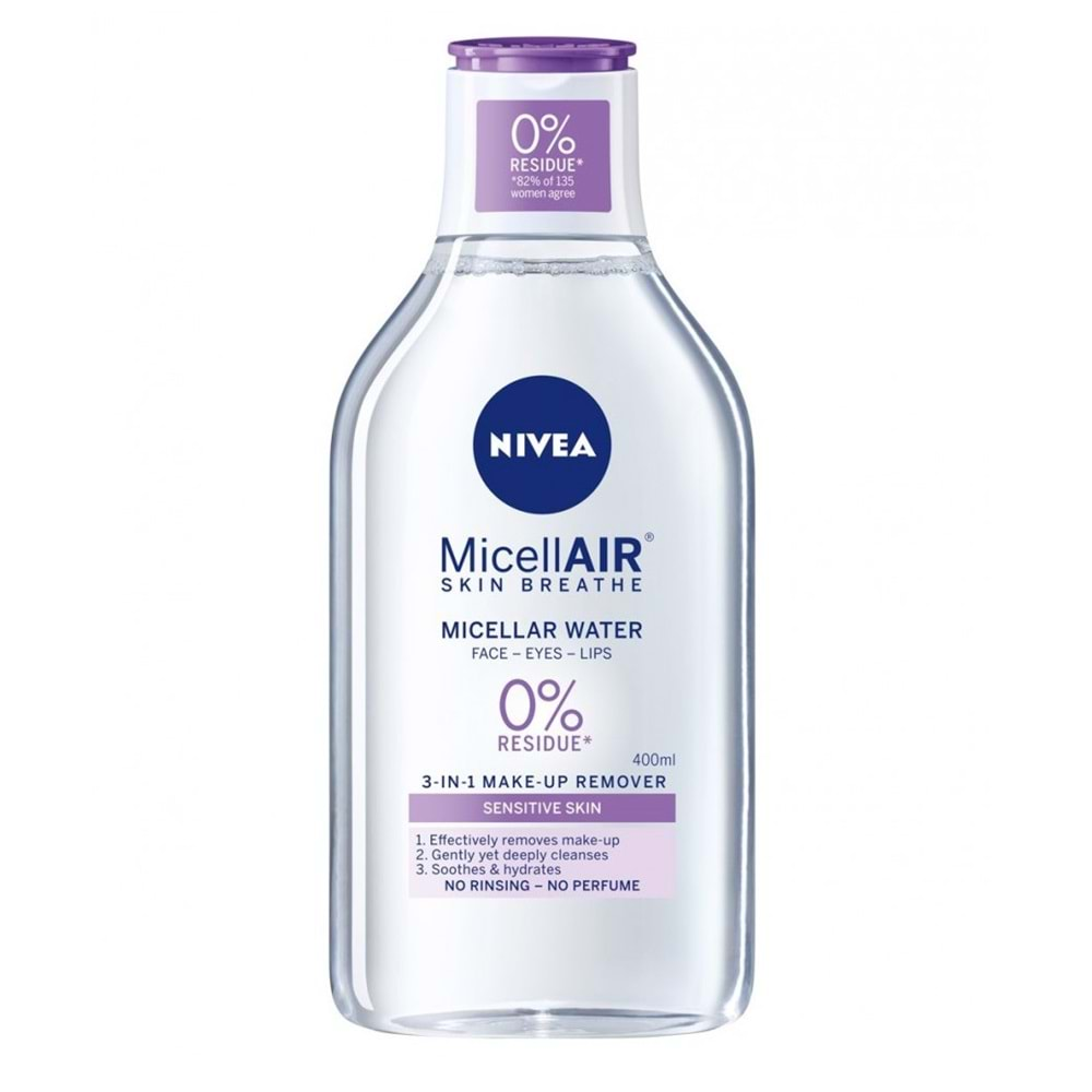 NIVEA MICELLAIR MAKYAJ TEMİZLEME SUYU HASSAS CİLTLER 400 ML