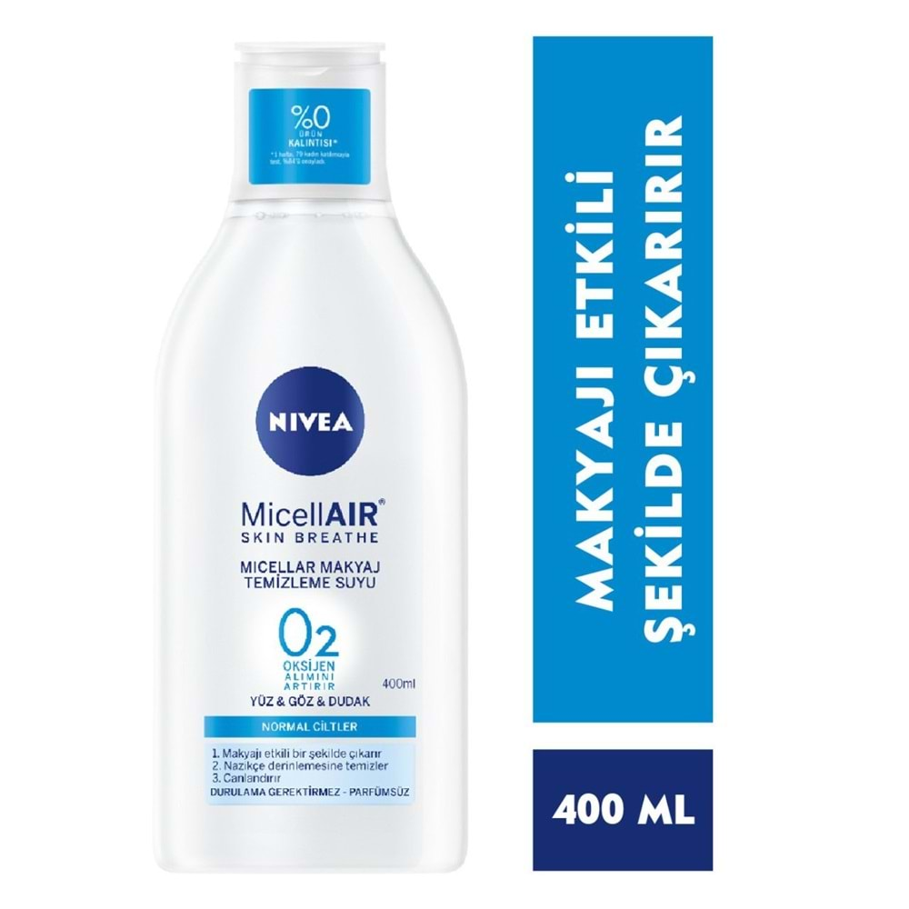 NIVEA MICELLAIR MAKYAJ TEMİZLEME SUYU NORMAL CİLTLER 400 ML