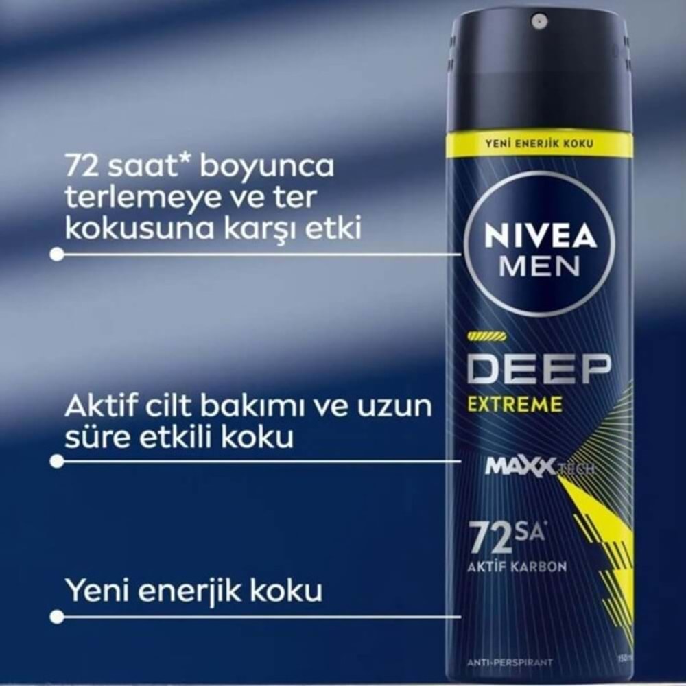 NIVEA DEODORANT SPREY DEEP EXTREME 150ML ERK