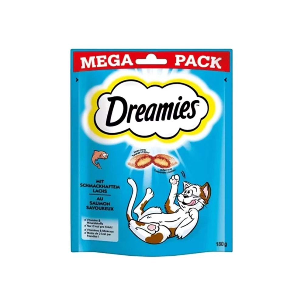 DREAMİES MEGA 180GR KEDİ ÖDÜL MAMASI SOMONLU