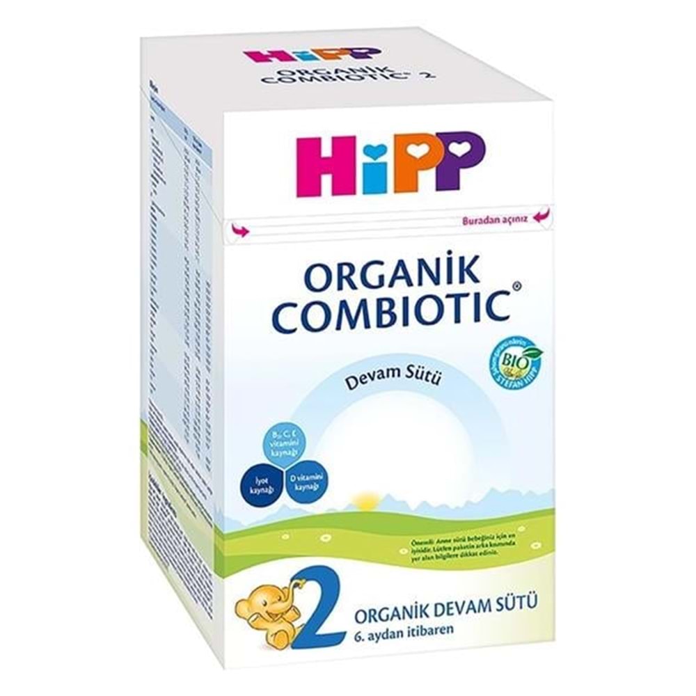 HİPP 800GR 2 ORGANİK BEBEK SÜTÜ combiotik