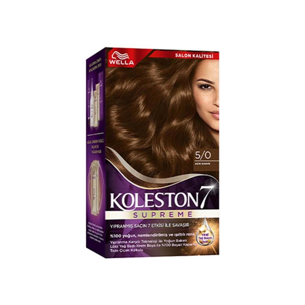 KOLESTON SUPREME KIT 5/0 AÇIK KAHVE SAÇ BOYASI