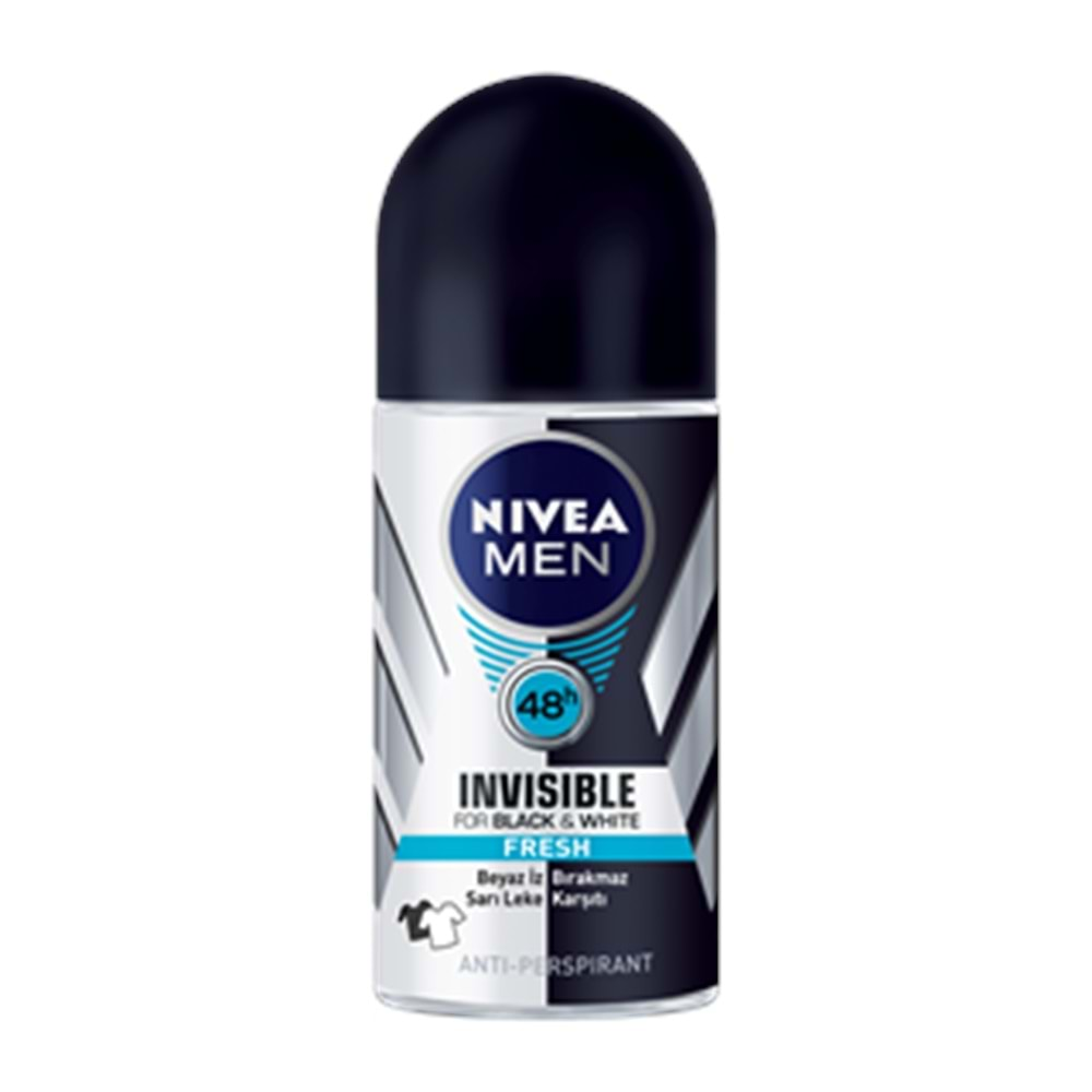 NIVEA DEODORANT ROLL-ON INV B&W FRESH ERK 50ML