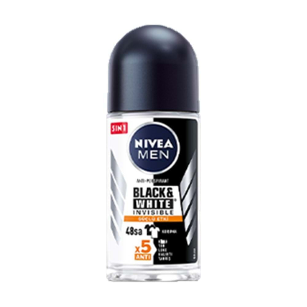 NIVEA DEODORANT ROLL-ON B&W GÜÇLÜ ETKİ 50ML ERK