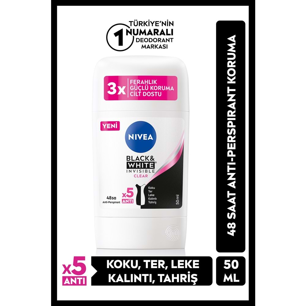 NIVEA DEODORANT STK B&W İPEKSİ BAYAN 50ML