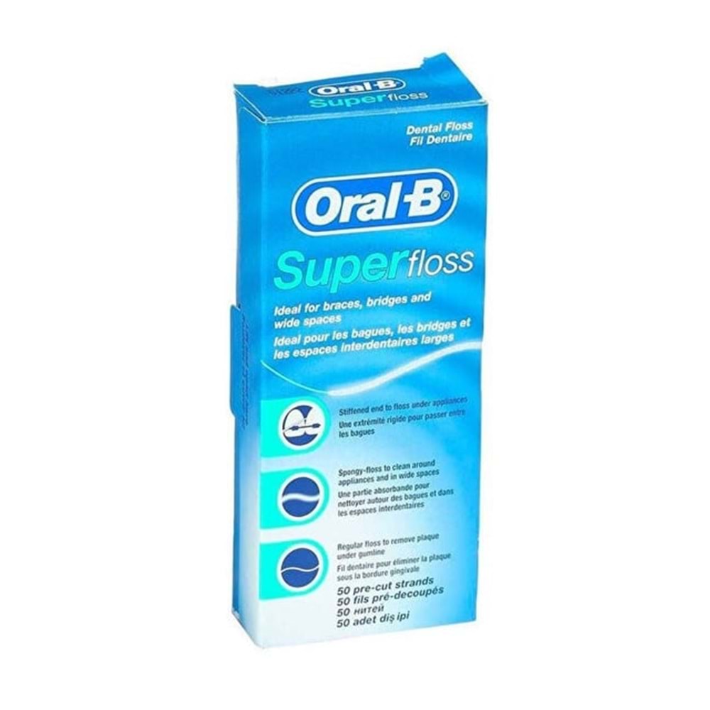 ORAL-B DİŞ İPİ SÜPER FLOSS 50 ADET