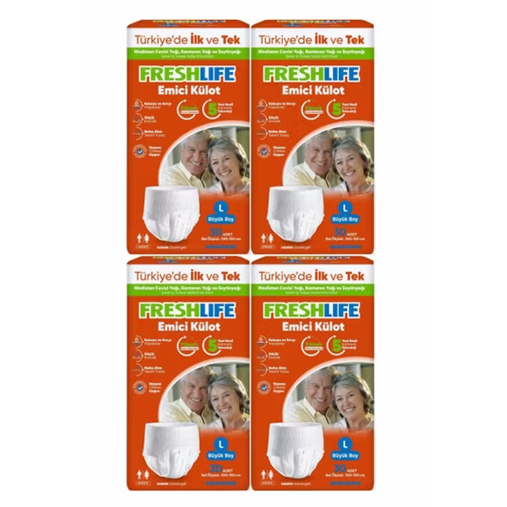 Freshlife Emici Külot Large 4x30 Hasta Bezi