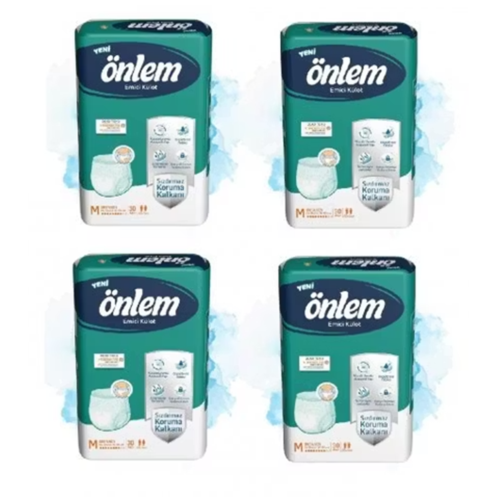 Önlem Yetişkin Emici Orta Boy Medium 4x30 Adet Külot Bezi
