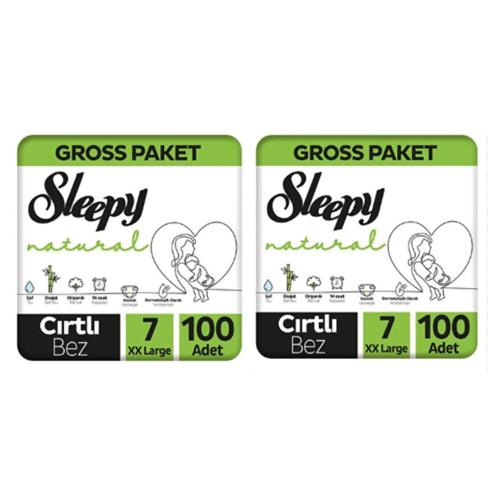 Sleepy Natural No:7 XXLarge 200 Adet Bebek Bezi