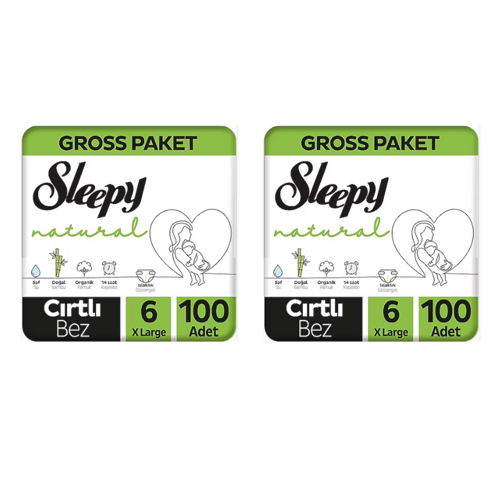 Sleepy Natural No:6 XLarge 200 Adet Külot Bebek Bezi