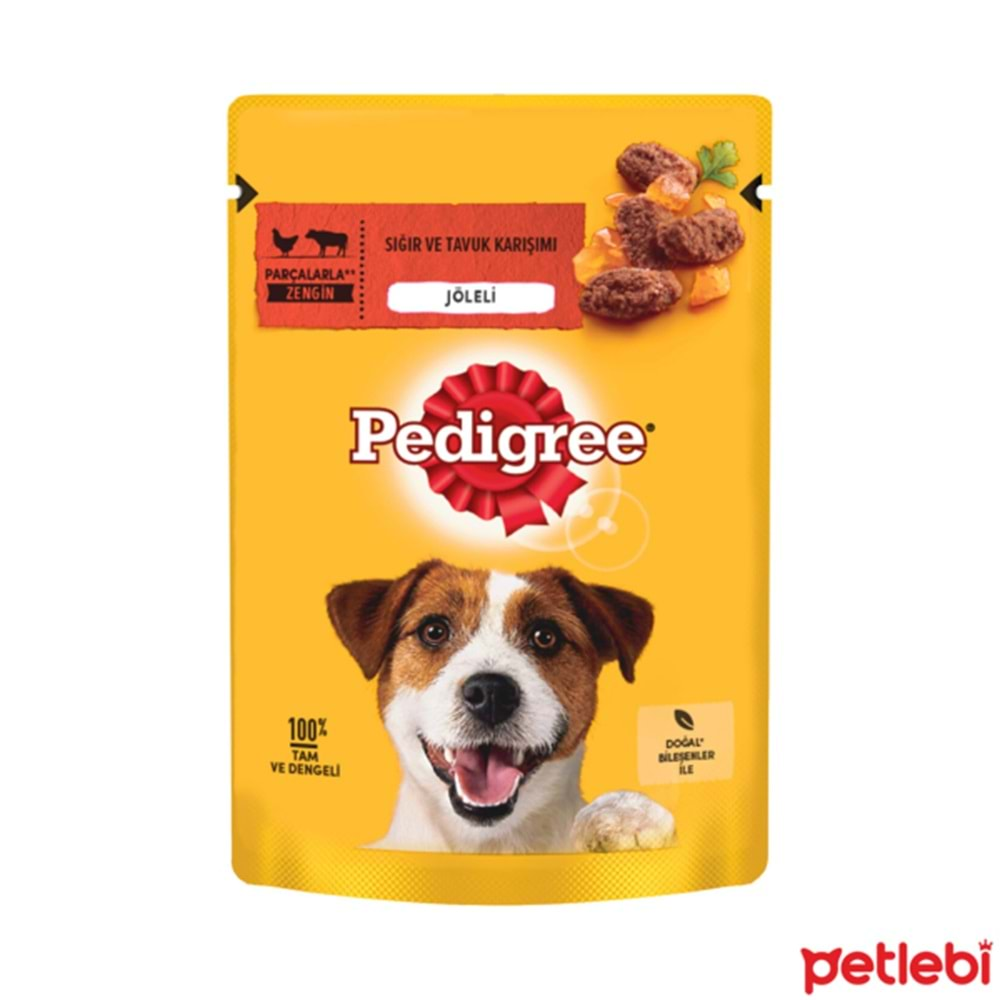 PEDİGREE YAŞ MAMA KÖPEK 100GR ETLİ