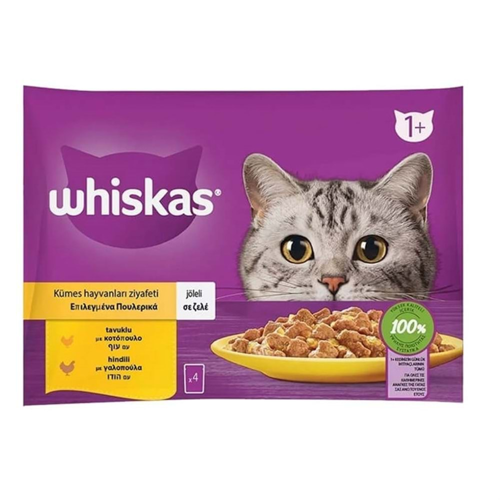 WHİSKAS YAŞ MAMA KEDİ 340GR KÜMES HAYVANLARI