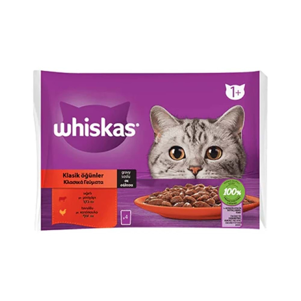 WHİSKAS YAŞ MAMA KEDİ 340GR ET ÇEŞİTLERİ