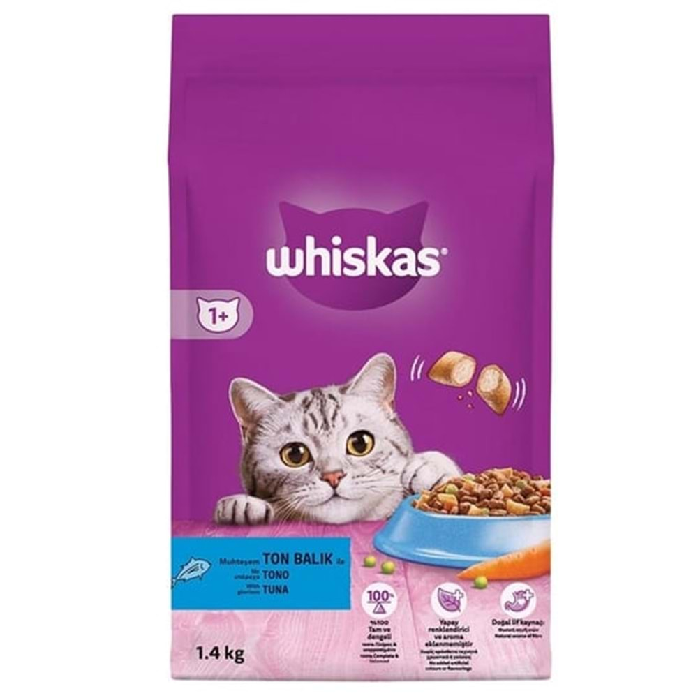 WHİSKAS KURU MAMA 1400 GR TON BALIKLI KEDİ