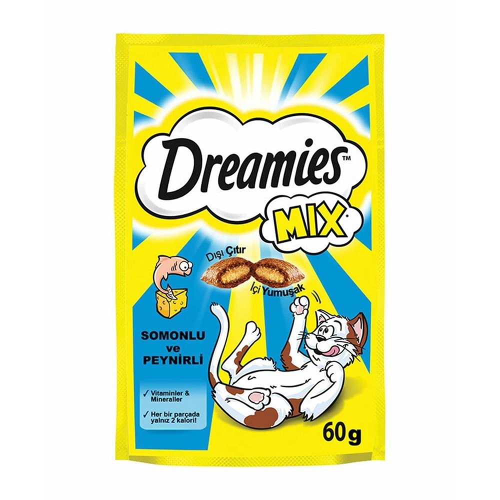 DREAMİES MİX 60GR KEDİ ÖDÜL MAMASI SOMON PEYNİR