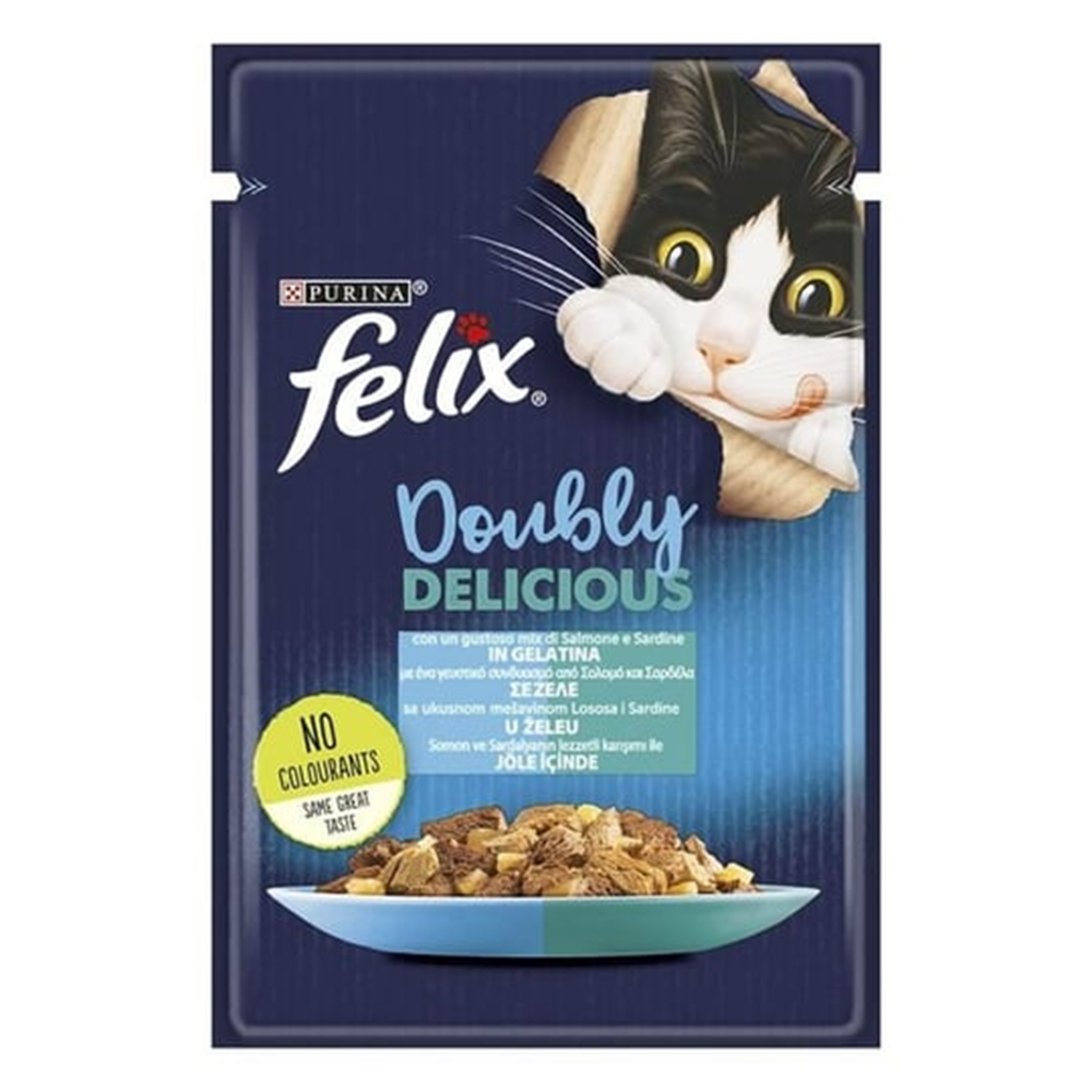 FELIX DblyDl GiJ SOMON VE SARDALYA 26x85g IT KEDİ MAMASI