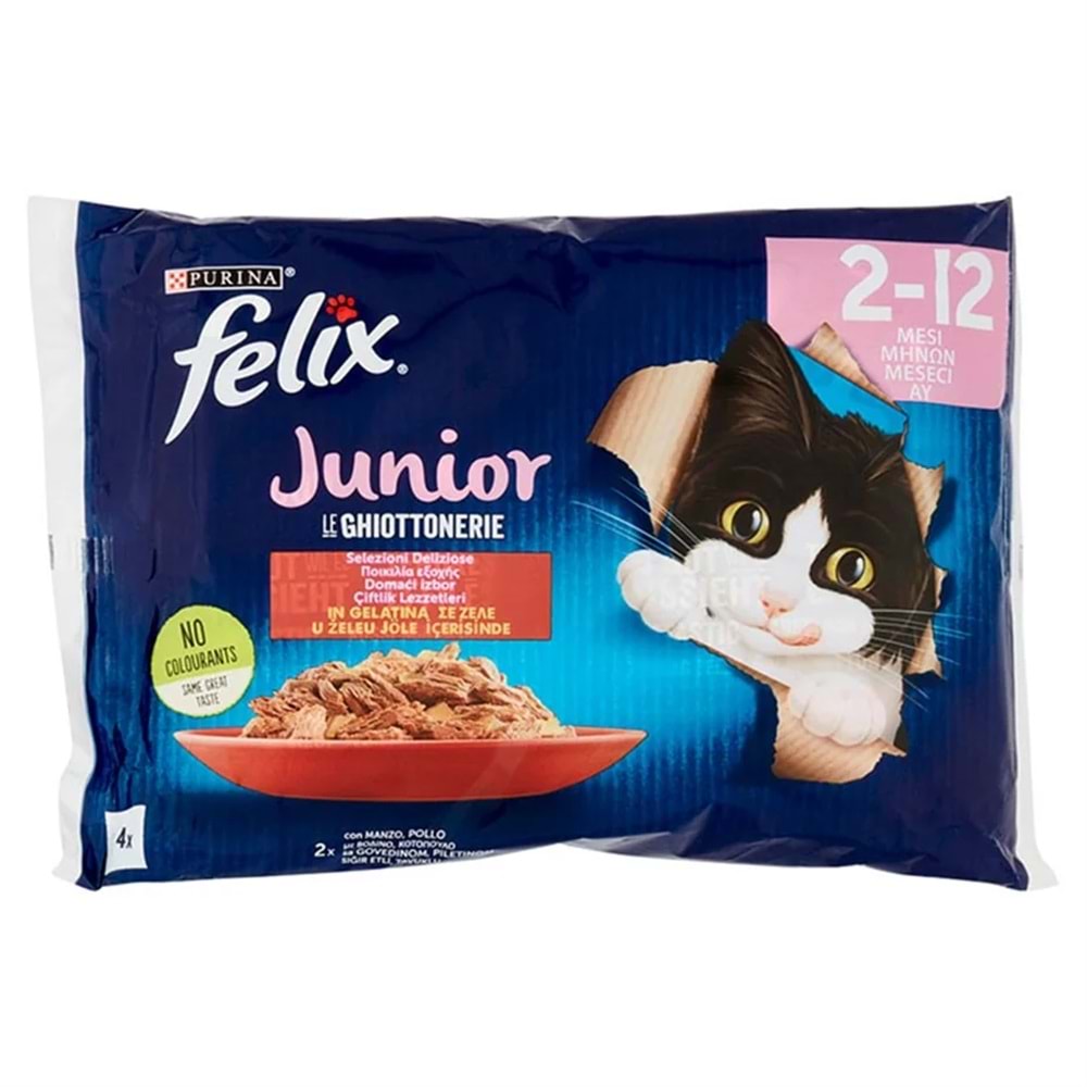 FELIX JUNIORAGAIL YAVRU SIĞIR VE TAVUK ETLİ 12(4x85g)IT