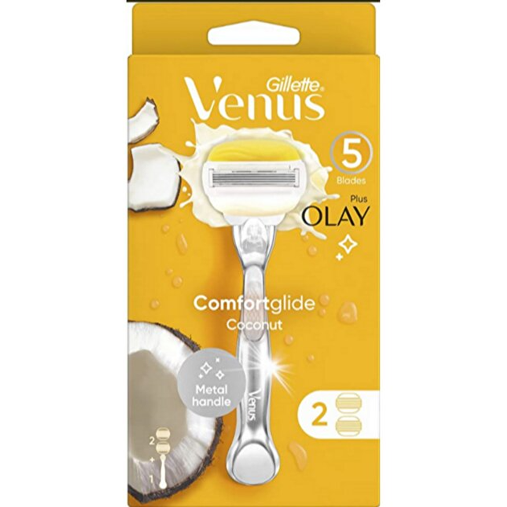 Gillette Venus Comfortglide Olay Kadın Tıraş Makinesi Plus 2 Yedek Tıraş Bıçağı