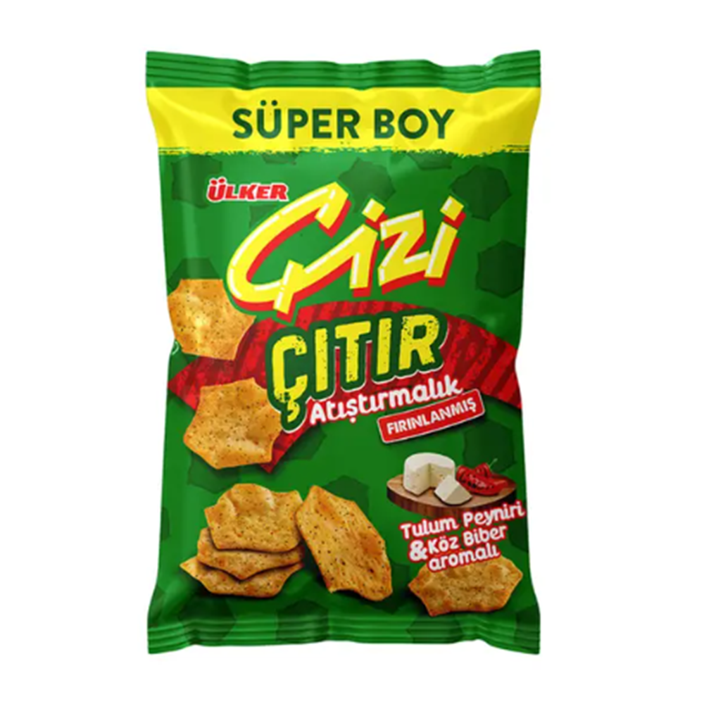 ÜLKER ÇİZİ ÇITIR TULUM PEYNİR KÖZ BİBER 120 GR
