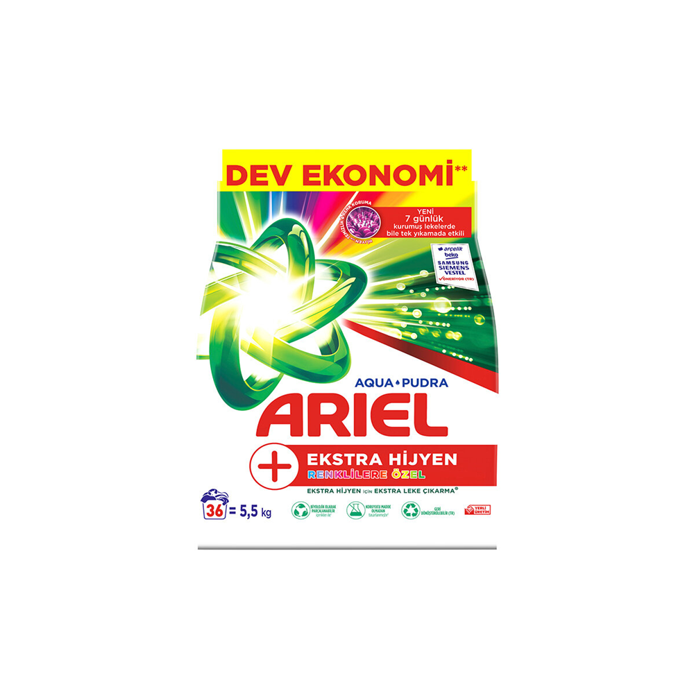 ARİEL 5,5 KG OXI AQUA PUDRA DETERJAN RENKLİLER
