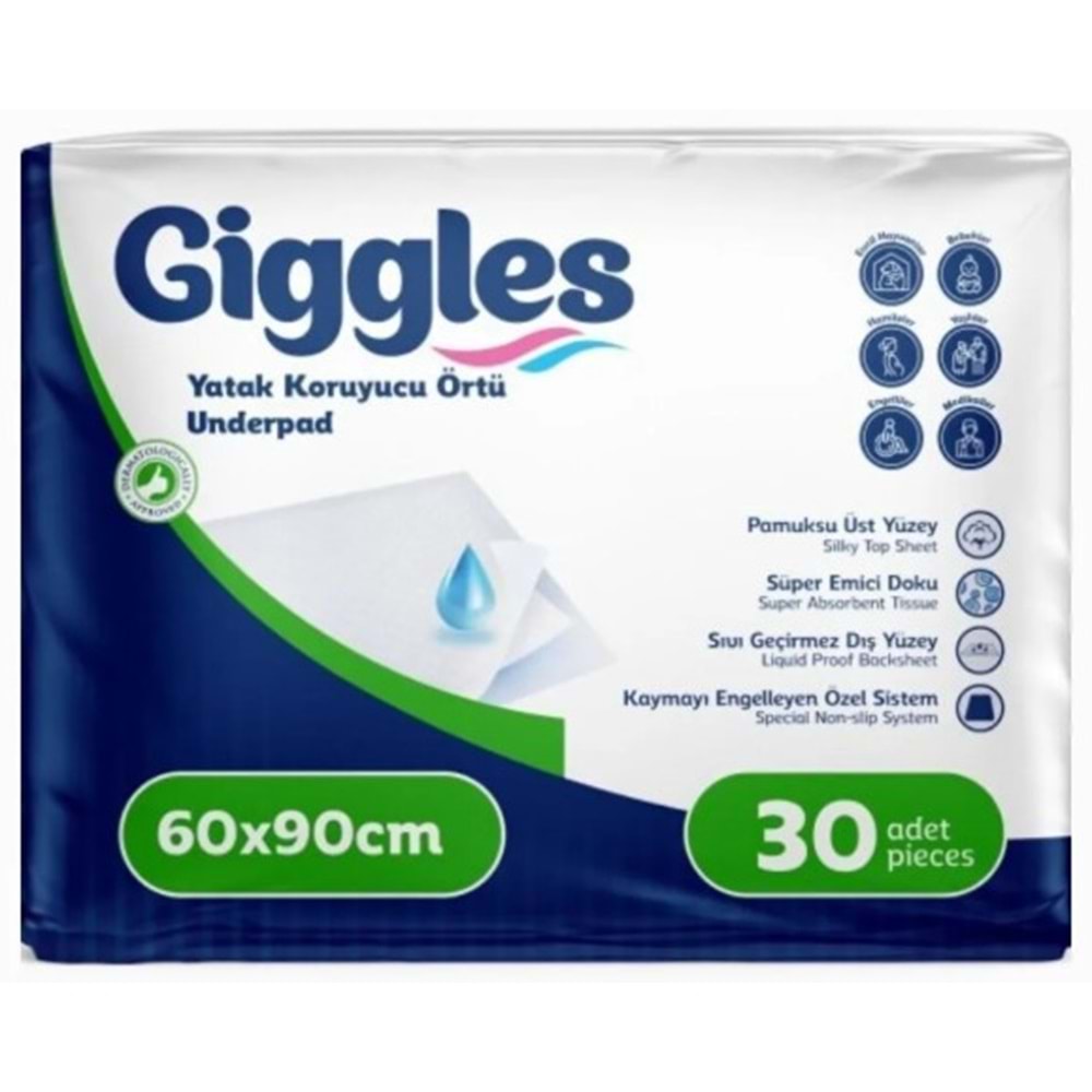 GIGGLES YATAK KORUYUCU ÖRTÜ 60*90 30 LU