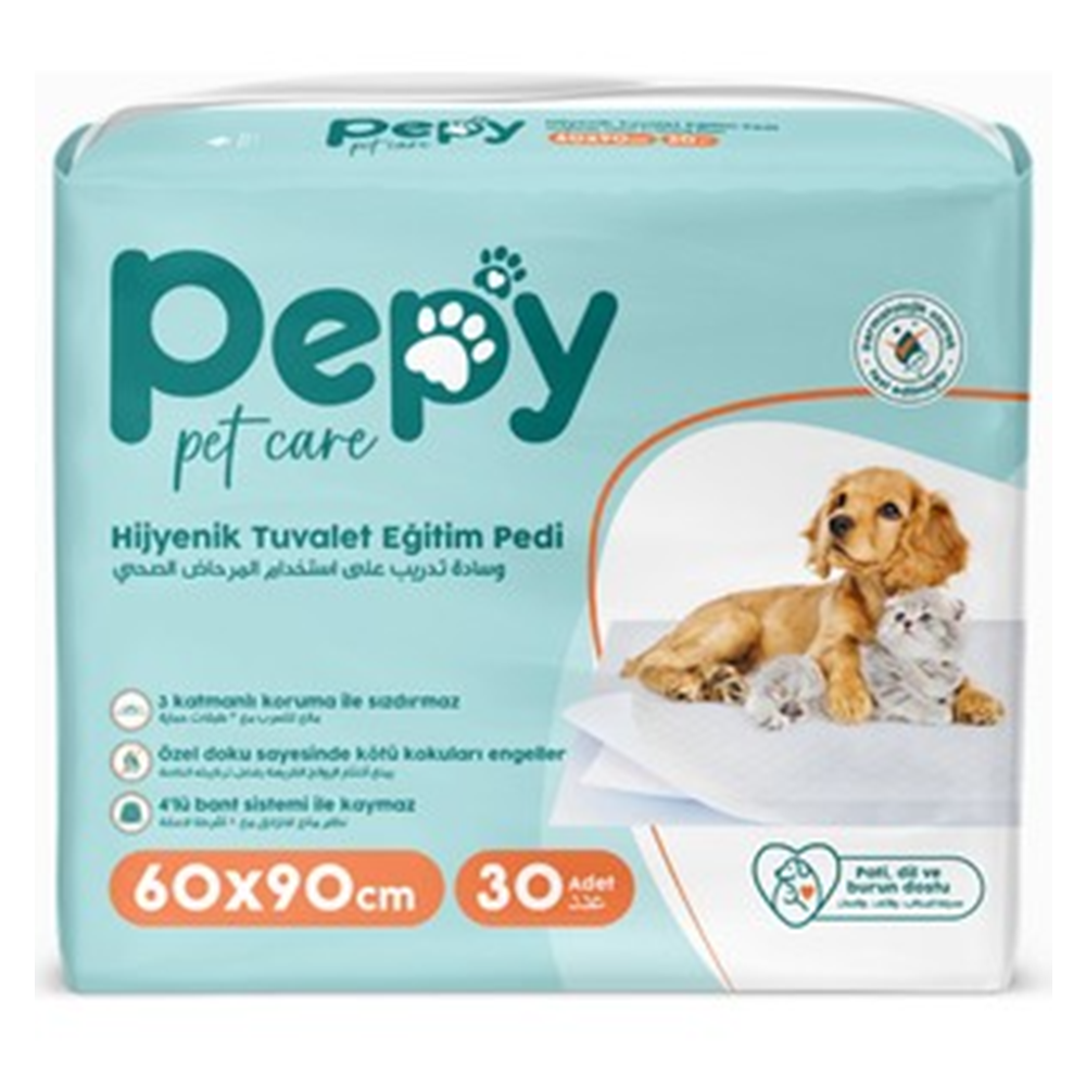PEPY PET CARE KEDİ,KÖPEK HİJYENİK TUVALET EĞİTİM PEDİ 30 LU