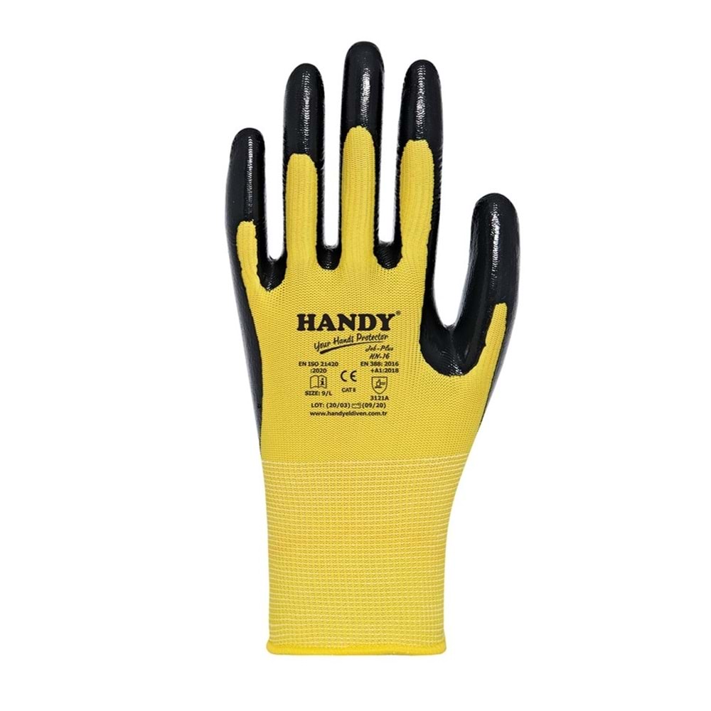 HANDY ELDİVEN NİTRİL HN-16 NO:10 SARI