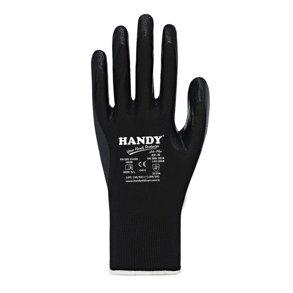 HANDY ELDİVEN NİTRİL HN-16 NO:9 siyah