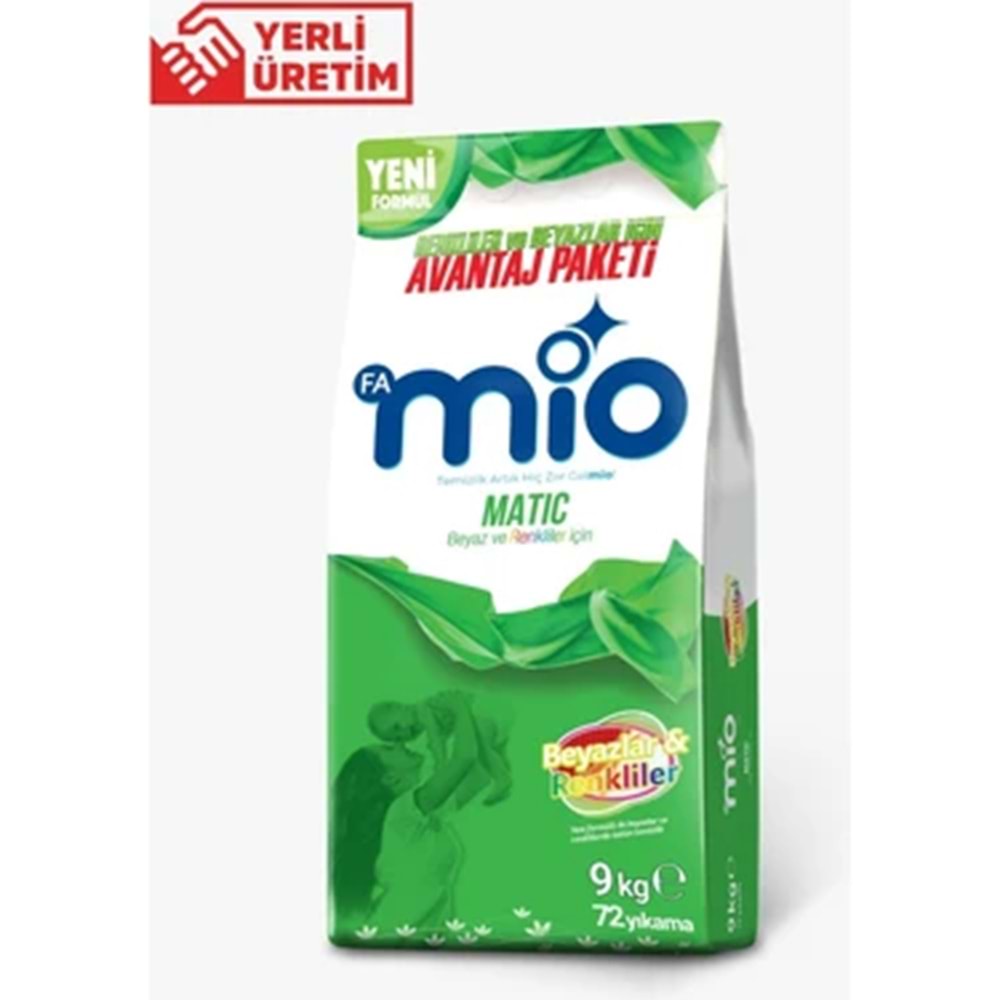 MİO MATİK 9KG RENKLİ VE BEYAZLAR İÇİN
