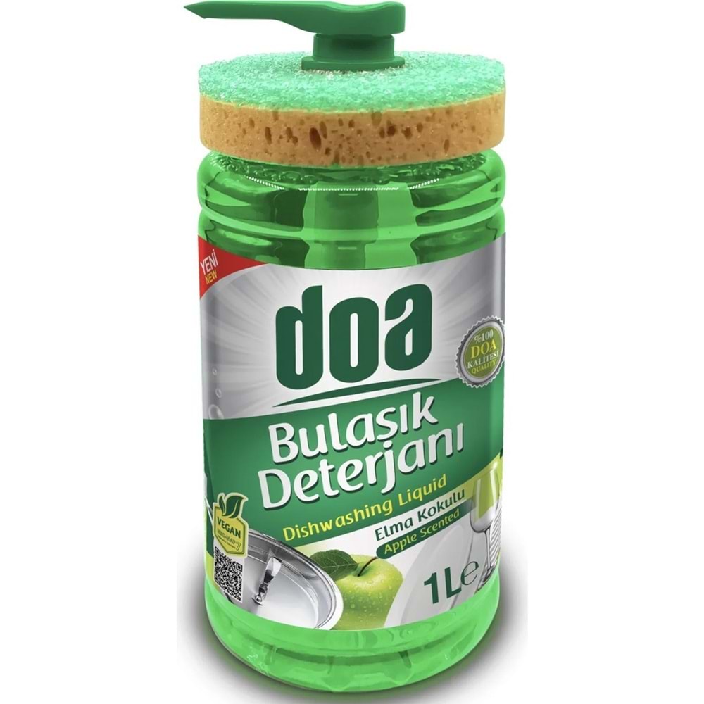 DOA BULAŞIK DETERJANI 1000 ML ELMA SÜNGERLİ