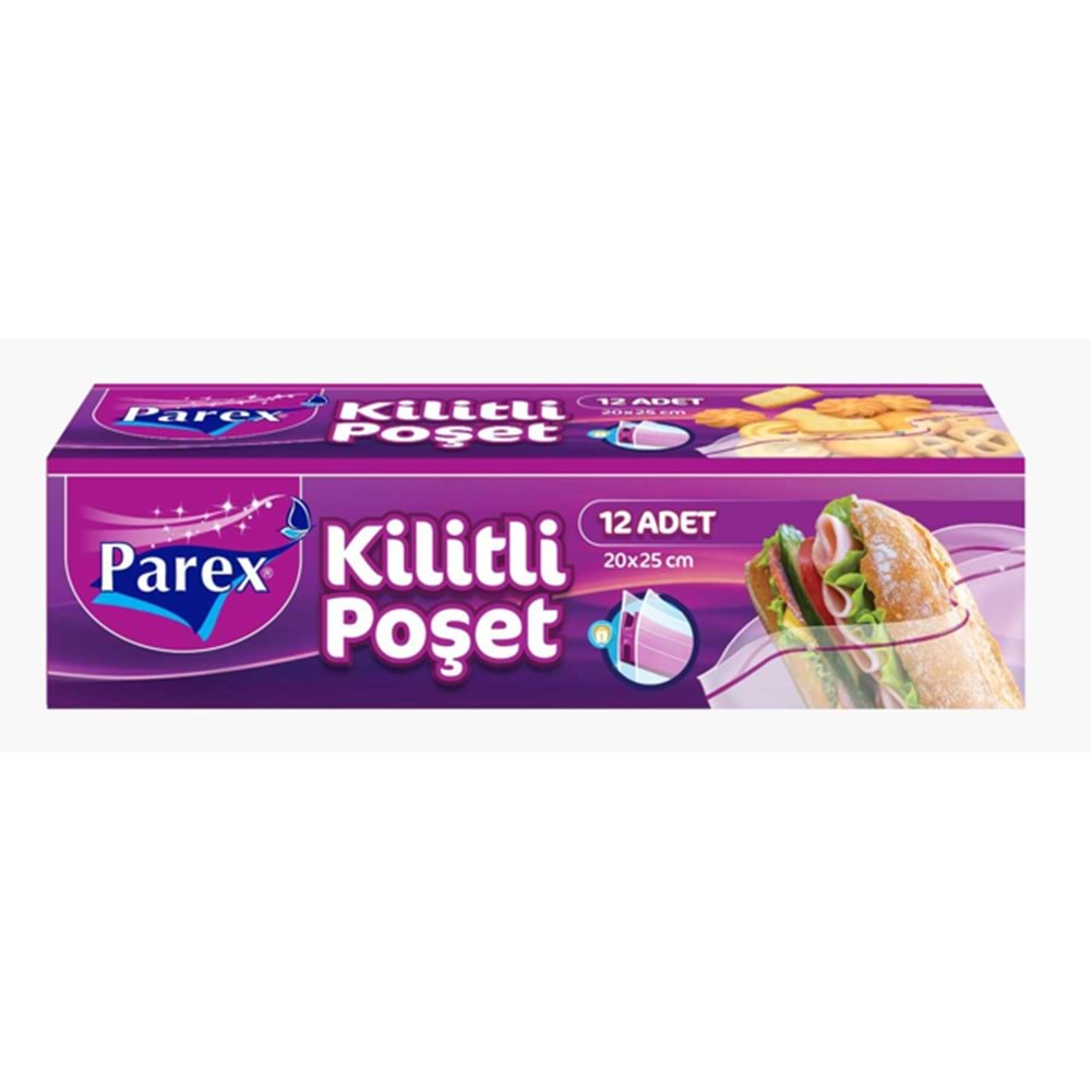 PAREX KİLİTLİ BUZDOLABI POŞETİ 12 Lİ küçük boy