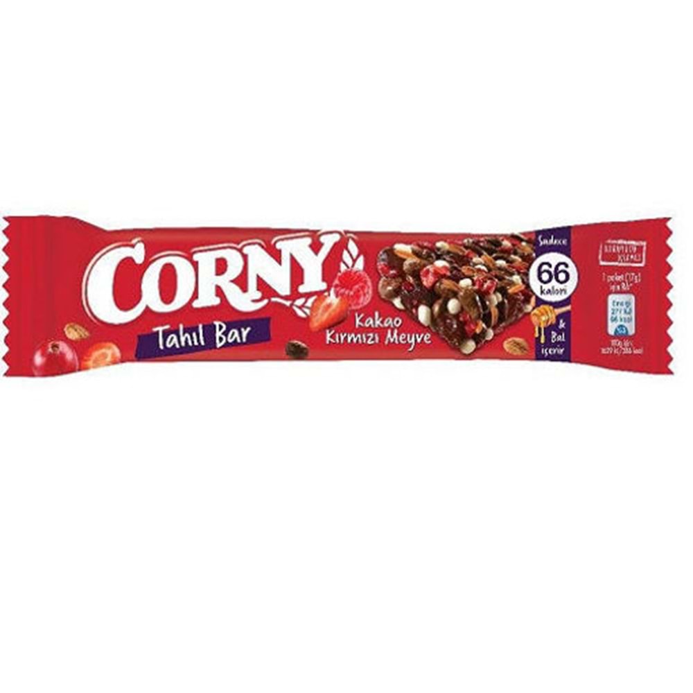 CORNY TAM TAHIL BAR KAKAO KIRMIZI MEYVE 17 GR
