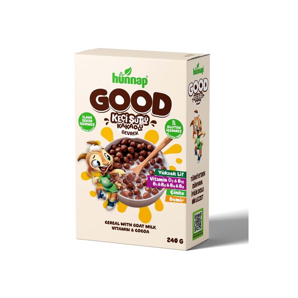 HÜNNAP GLUTENSİZ GOOD ŞEKERSİZ GEVREK 240 GR