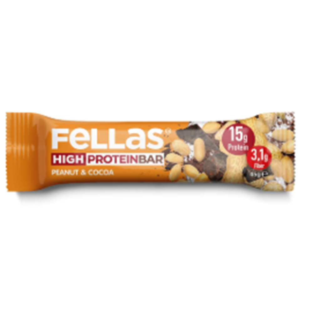 Fellas Yüksek Protein Bar - Yer Fıstığı ve Kakao (45 g)