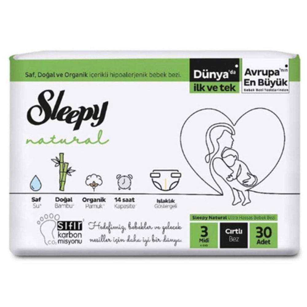 SLEEPY JUMBO NO:3 MİDİ 30 LU ÇOCUK BEZİ