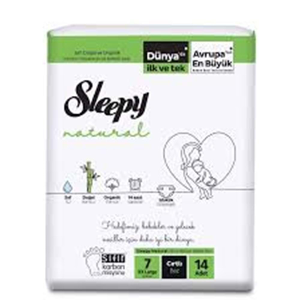 SLEEPY JUMBO NO:7 EXTRA LARGE 14 LÜ ÇOCUK BEZİ