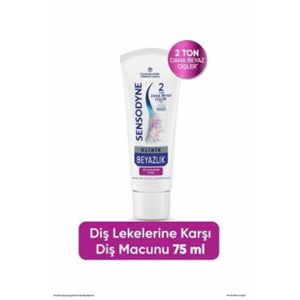 SENSODYNE 75ML KLİNİK BEYAZLIK DİŞ LEKELERİNE KARŞI