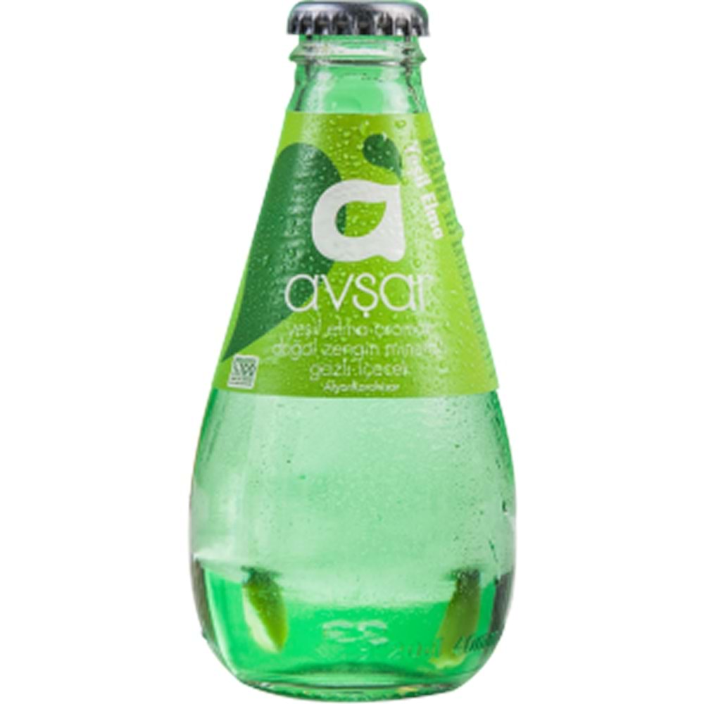 AVŞAR 200ML YEŞİL ELMALI MADEN SUYU