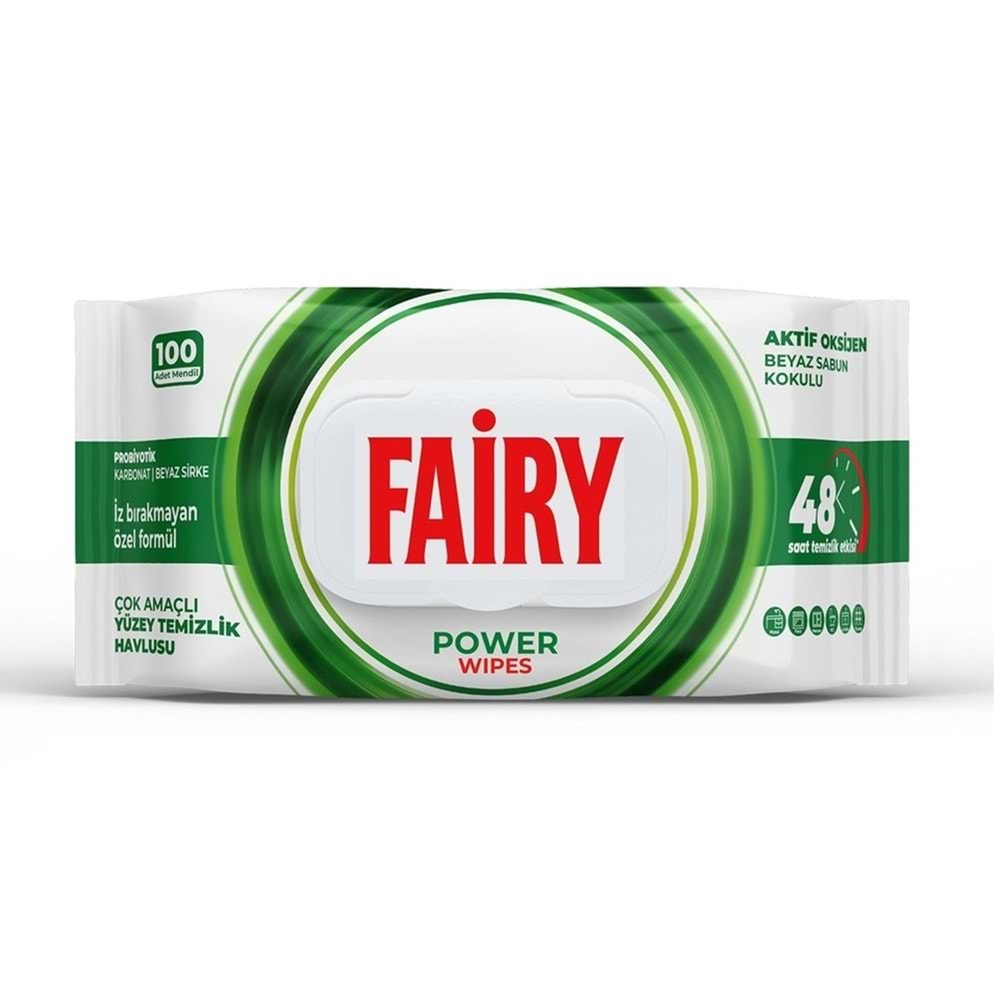 FAİRY YÜZEY TEMİZLİK HAVLUSU BEYAZ SABUN 100 LÜ