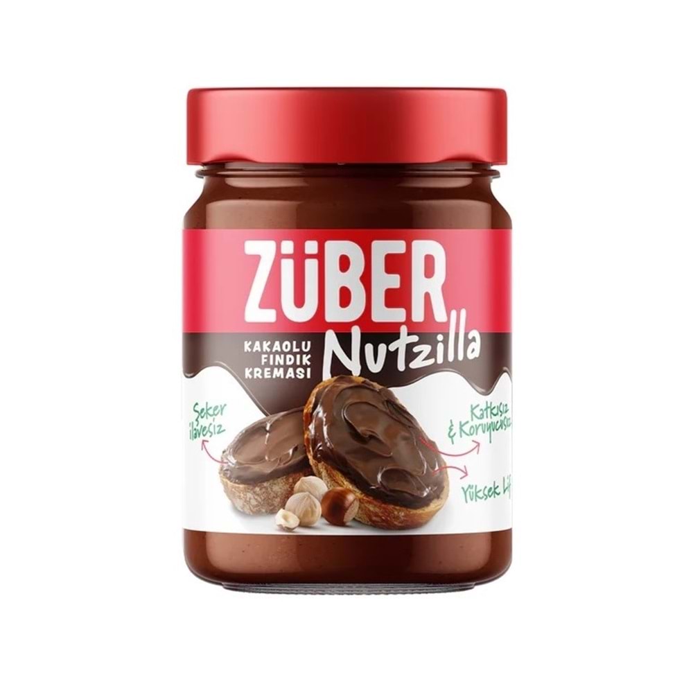 ZÜBER NUTZİLLA KAKAOLU FINDIK KREMASI 315 GR