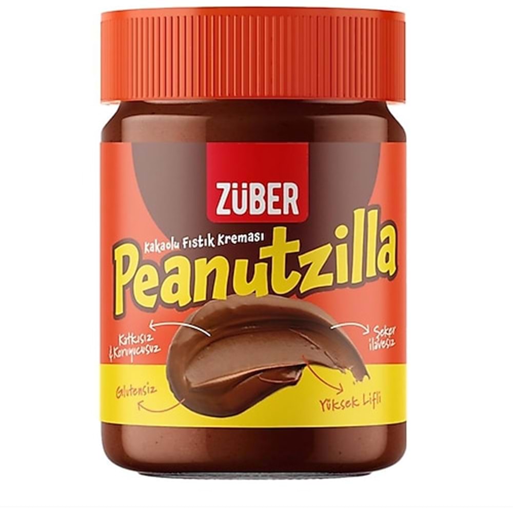 ZÜBER PEANUTZİLLA KAKAOLU FISTIK KREMASI 315 GR
